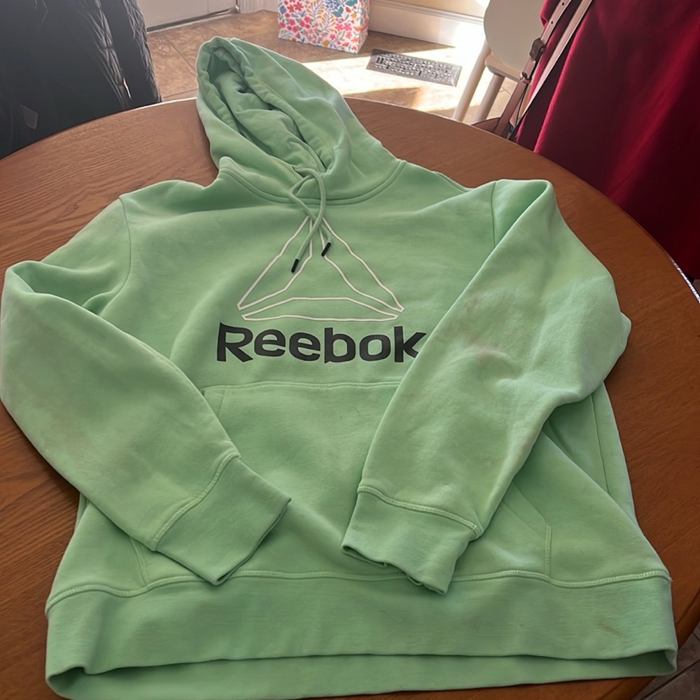 Awesomee mint green Reebok hoodie. Large